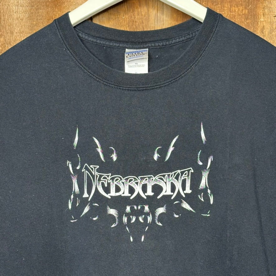 y2k Nebraska Metal Logo