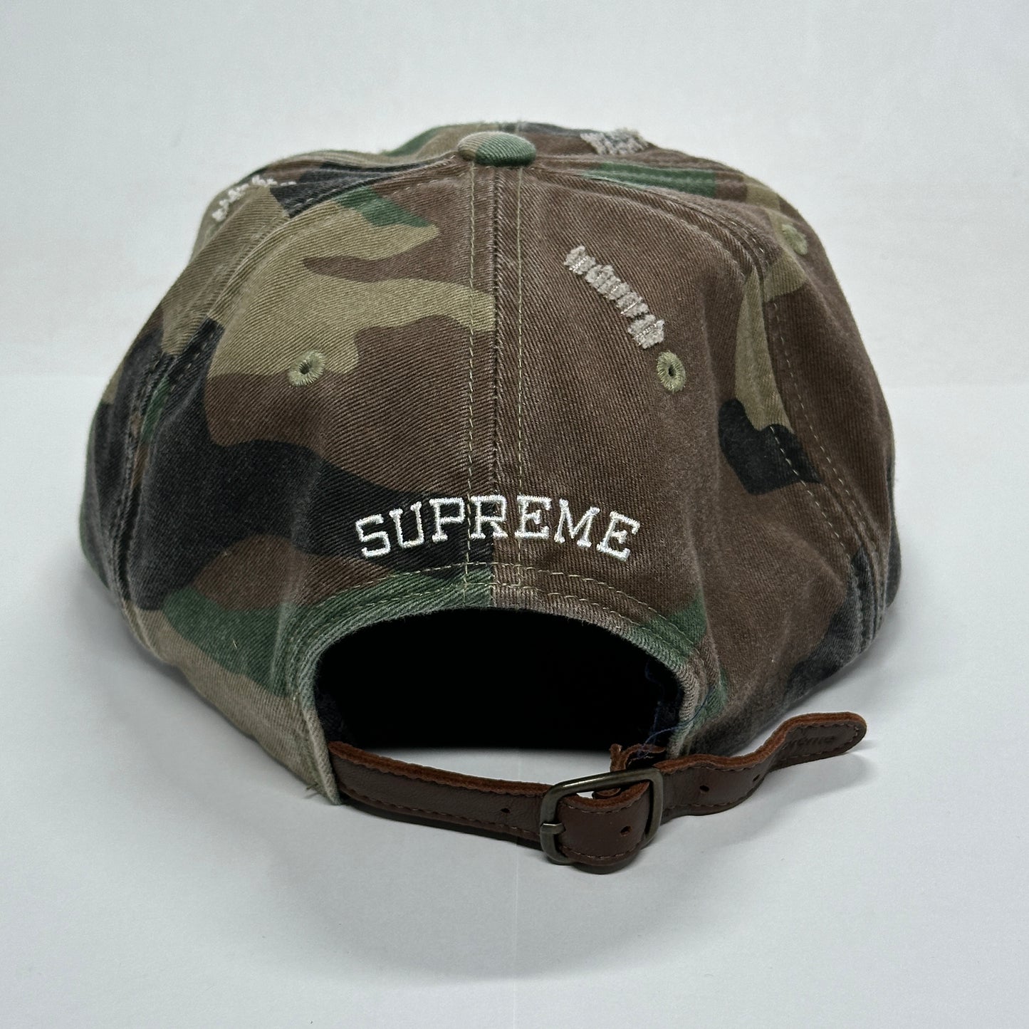 Supreme Distressed Camo 6 panel