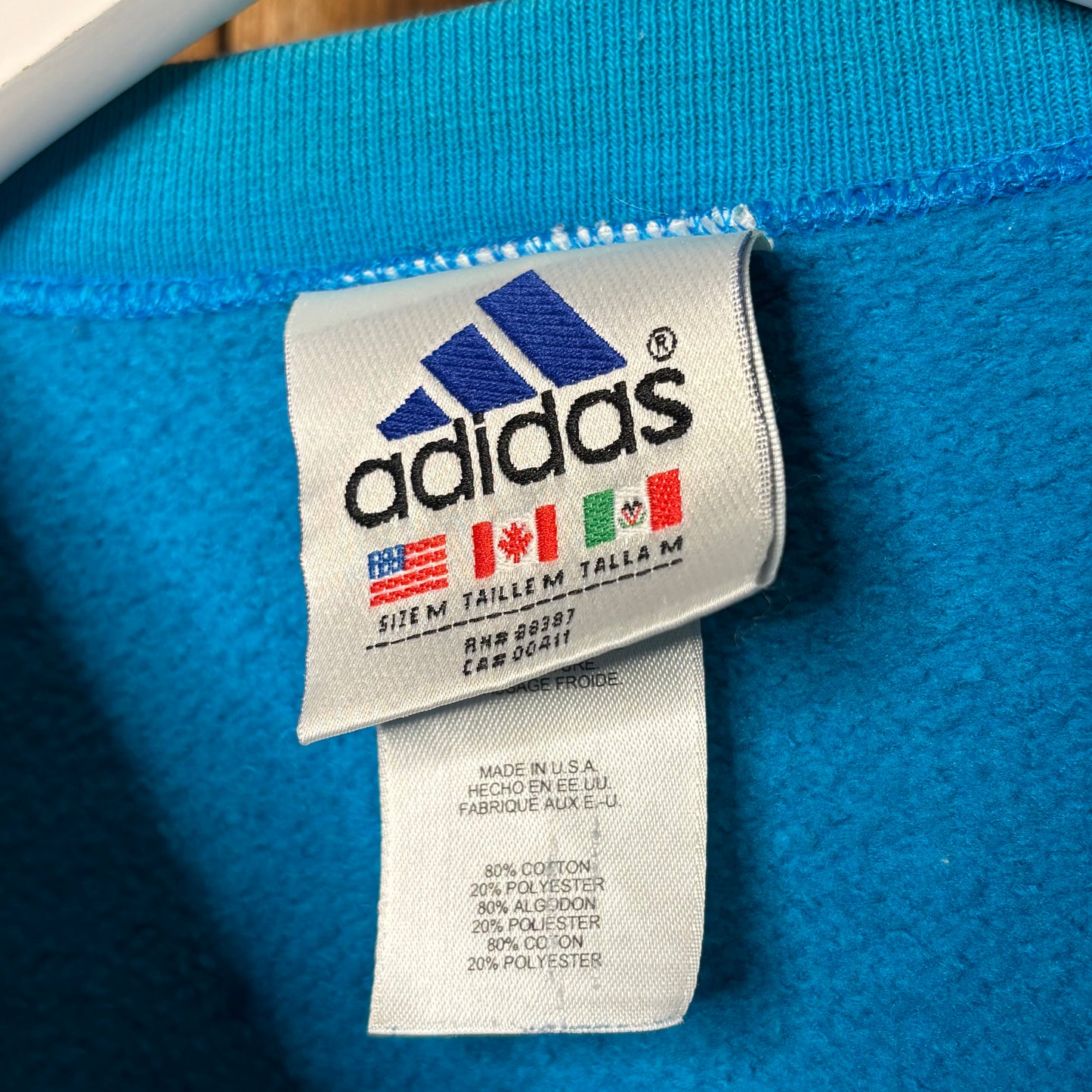 90s Adidas Teal 3 Stripe Sweatshirt