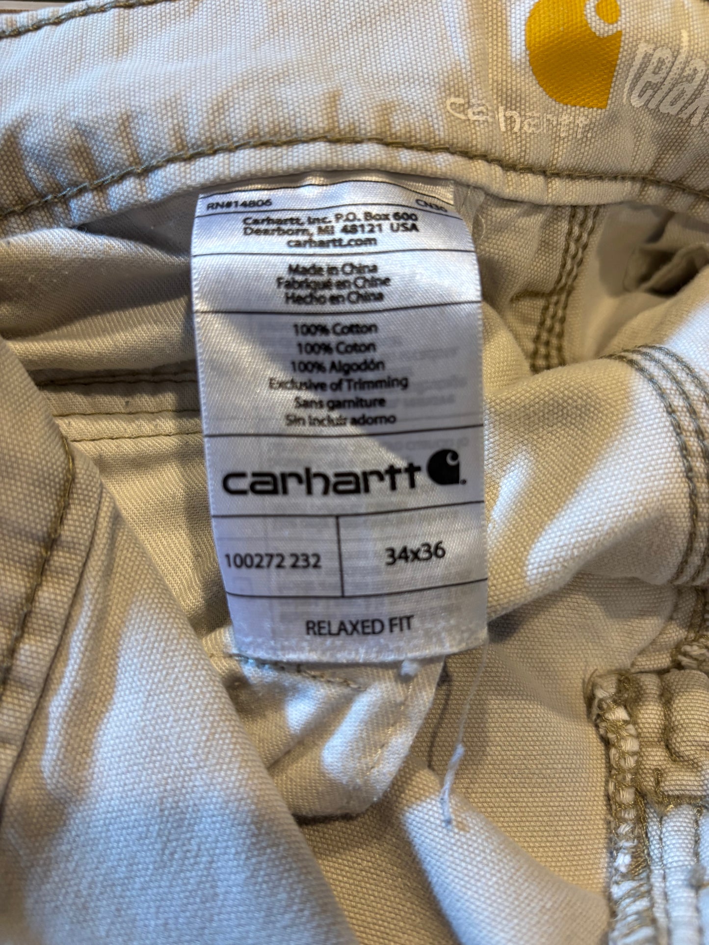 y2k Carhartt Cargo Pants Ecru