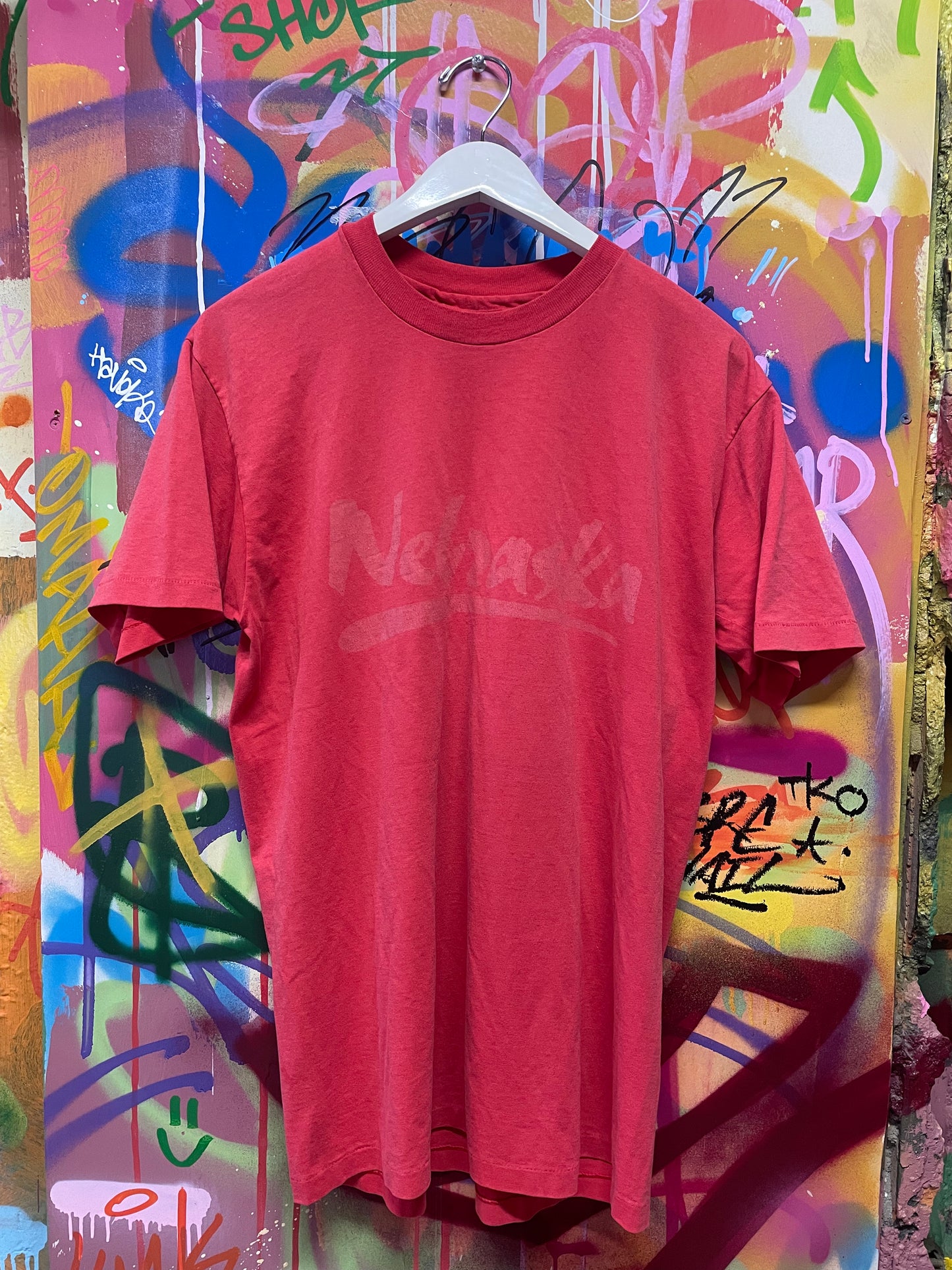 90's Nebraska Faded Logo