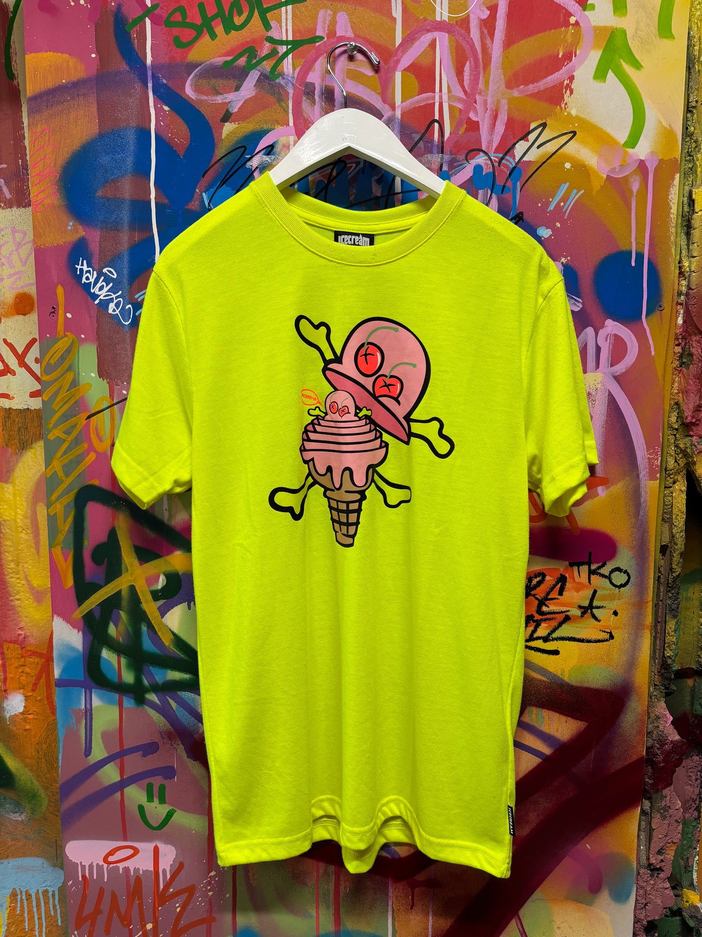 ICECREAM NESTING SS TEE NEON YELLOW M