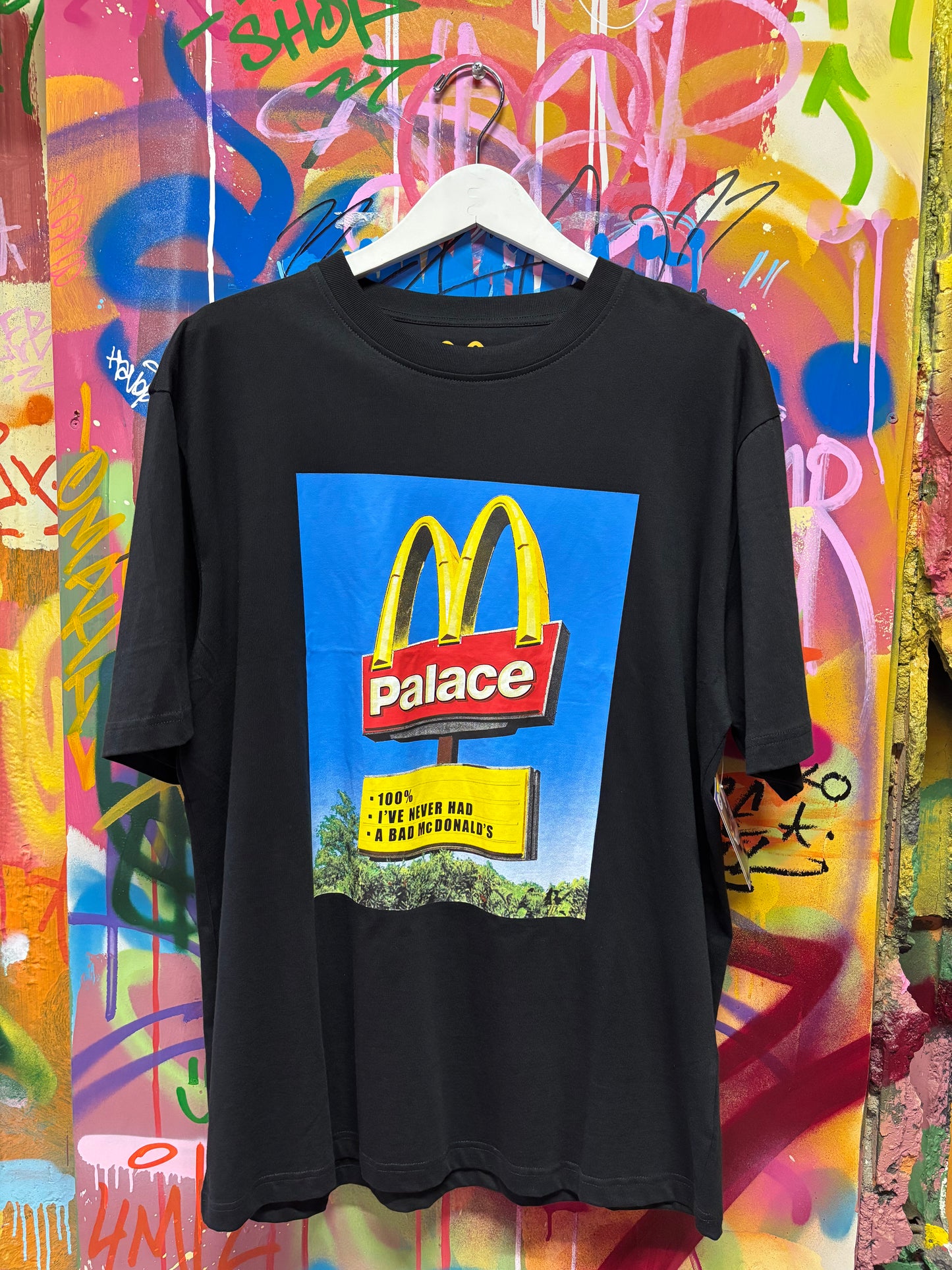 Palace McDonalds Sign Tee XL blk