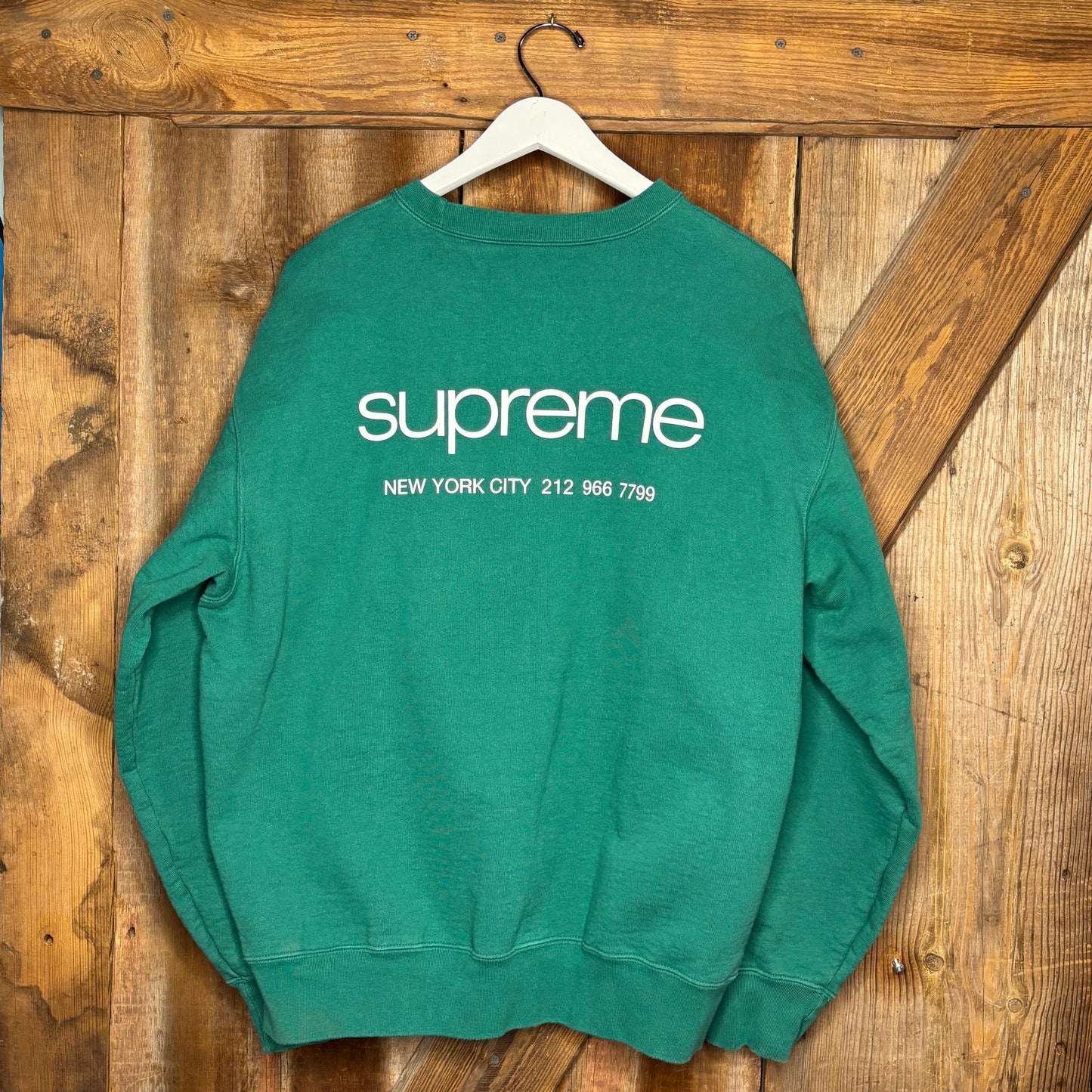 Supreme FLC Spellout Crewneck Green