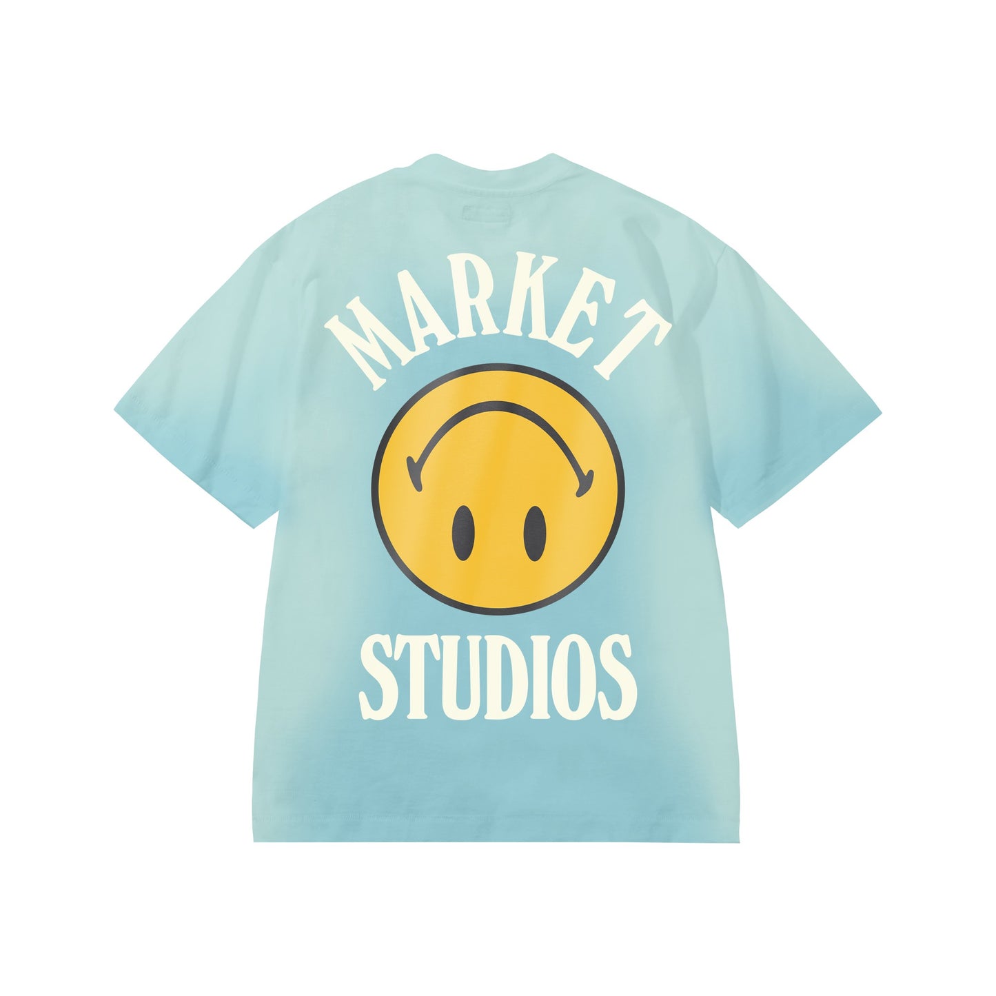Market SMILEY UPSIDE DOWN LOCKUP T-SHIRT RETRO BLUE