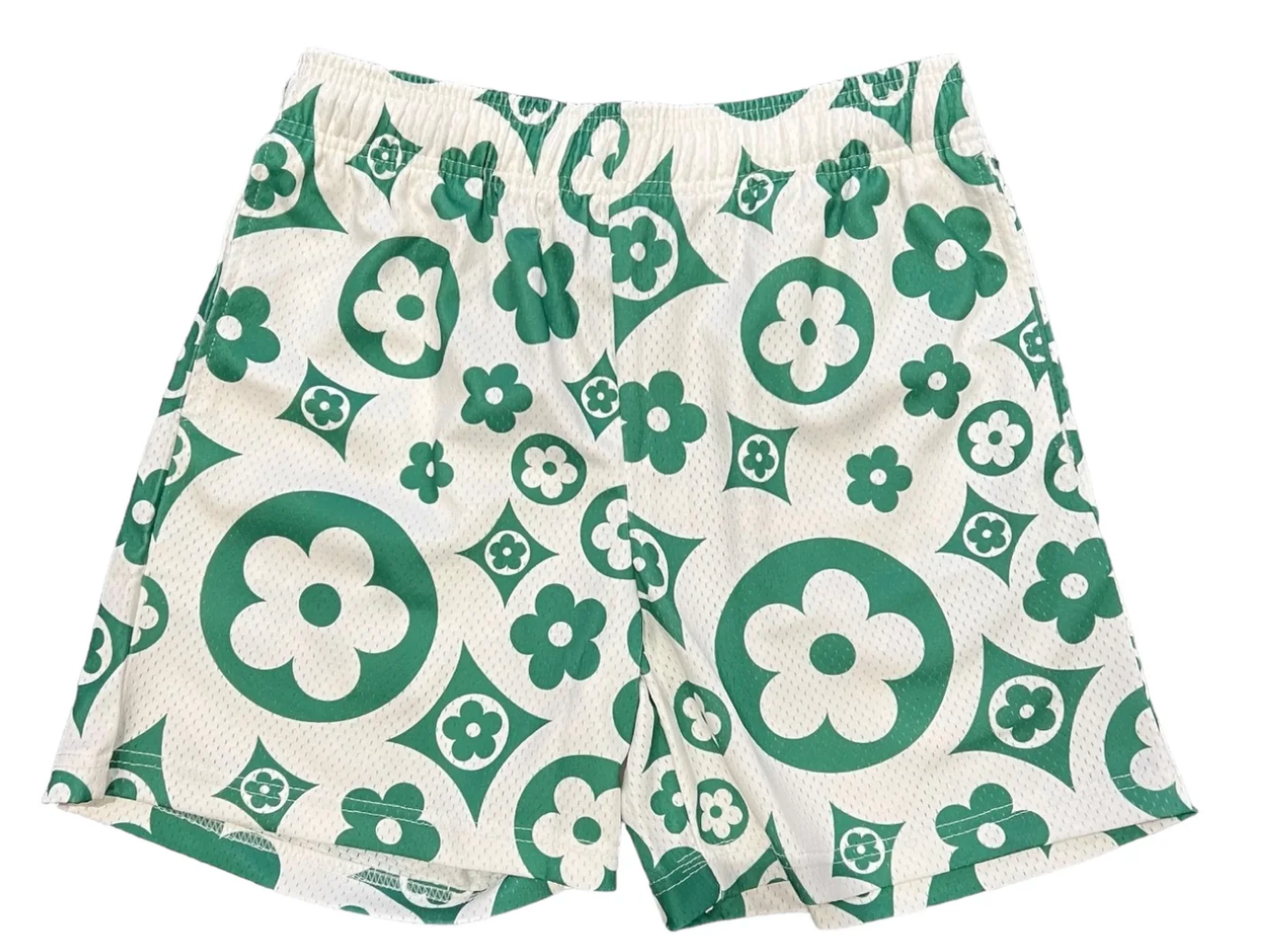Cream Flower Shorts