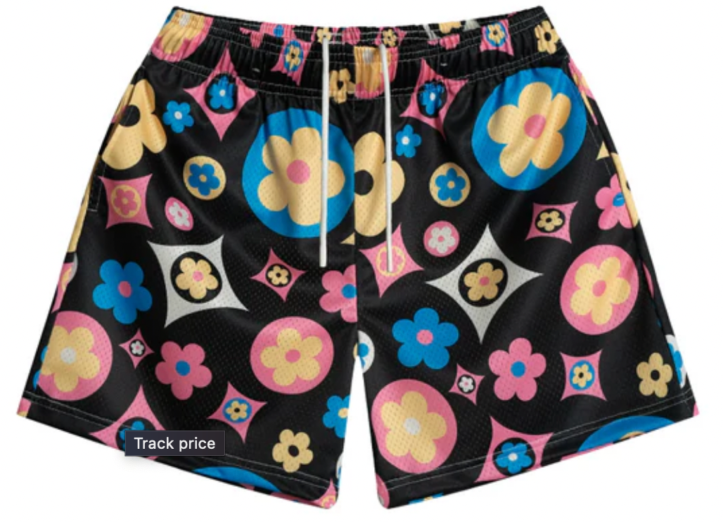 Flower Shorts Black Multi