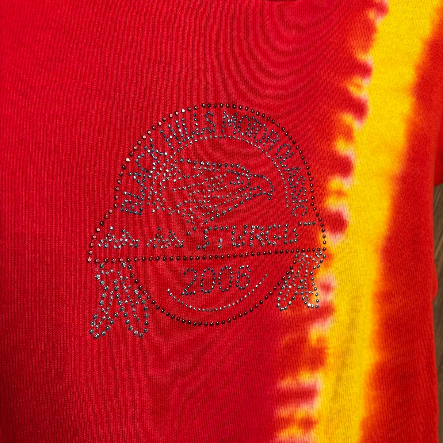 2006 Sturgis Rib Knit Tie Dye Rhinestone