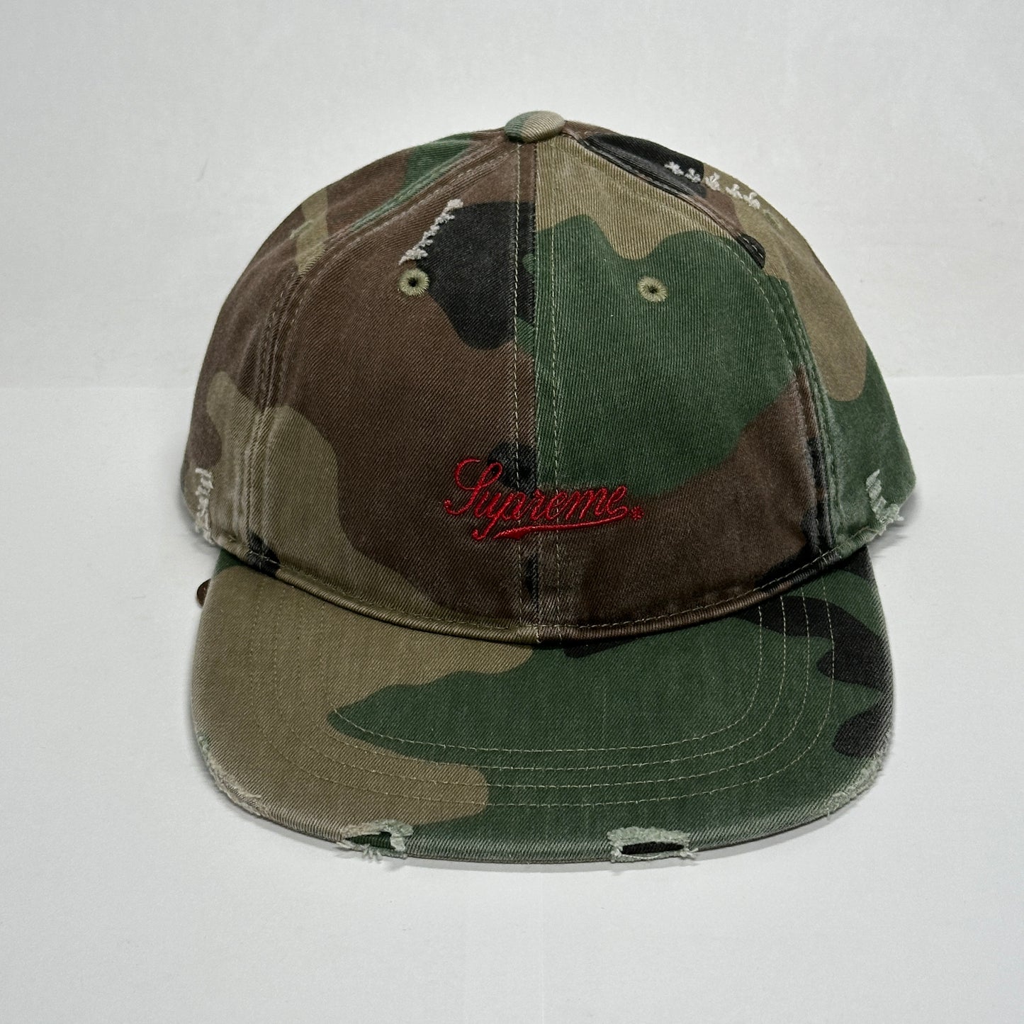 Supreme Distressed Camo 6 panel