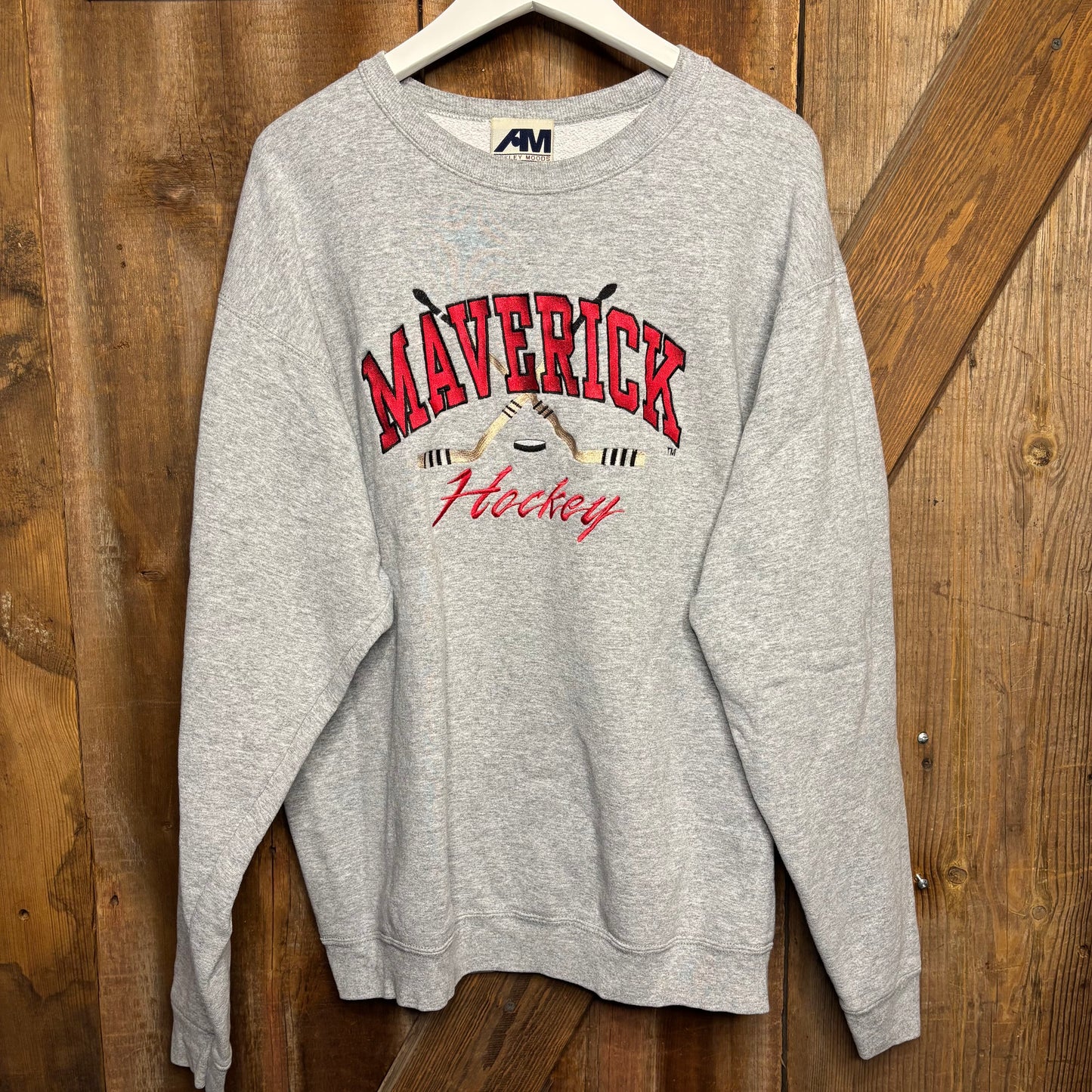 y2k UNO Hockey Embroidered Crew