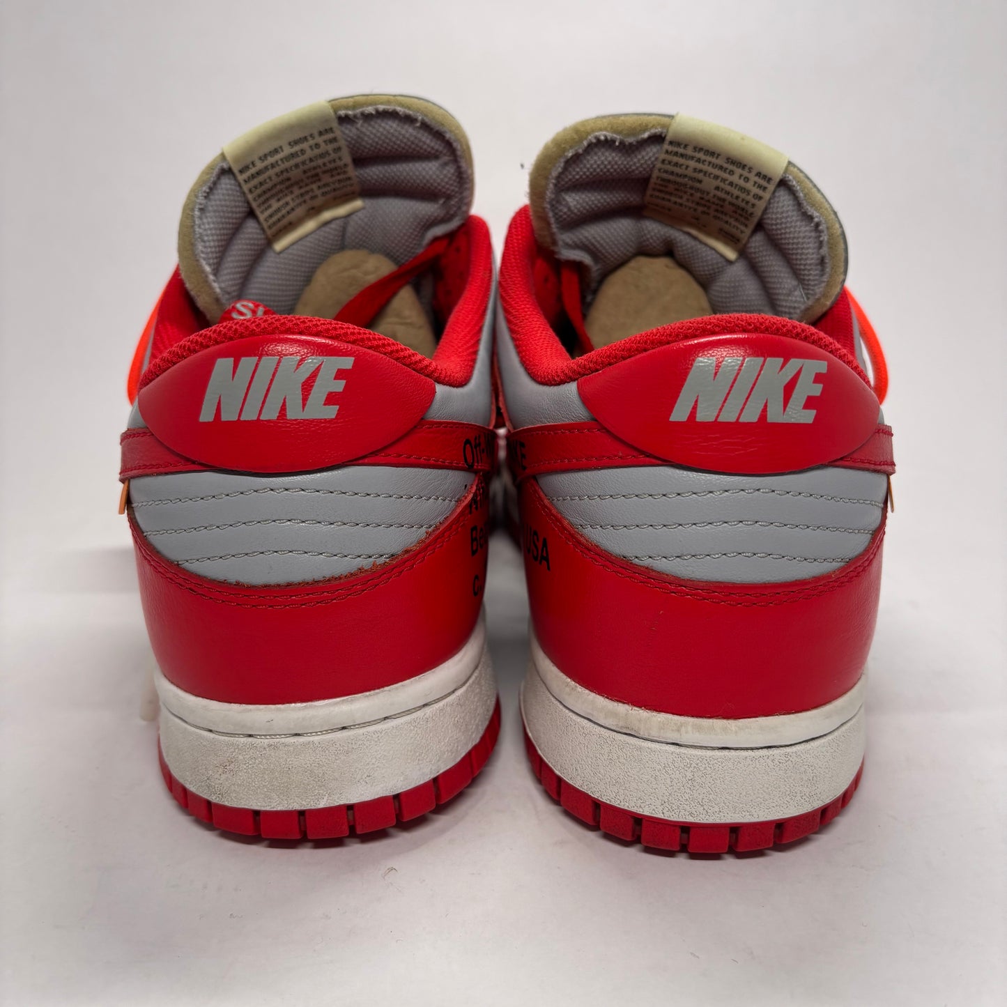 Nike Off White Dunk University Red Used