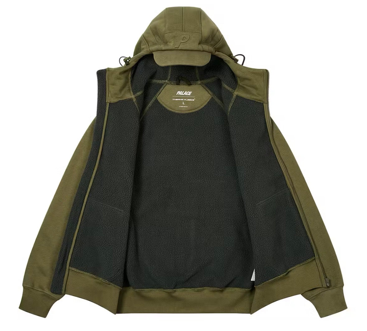 Palace Thermal Bonded Cap Hood Olive DS