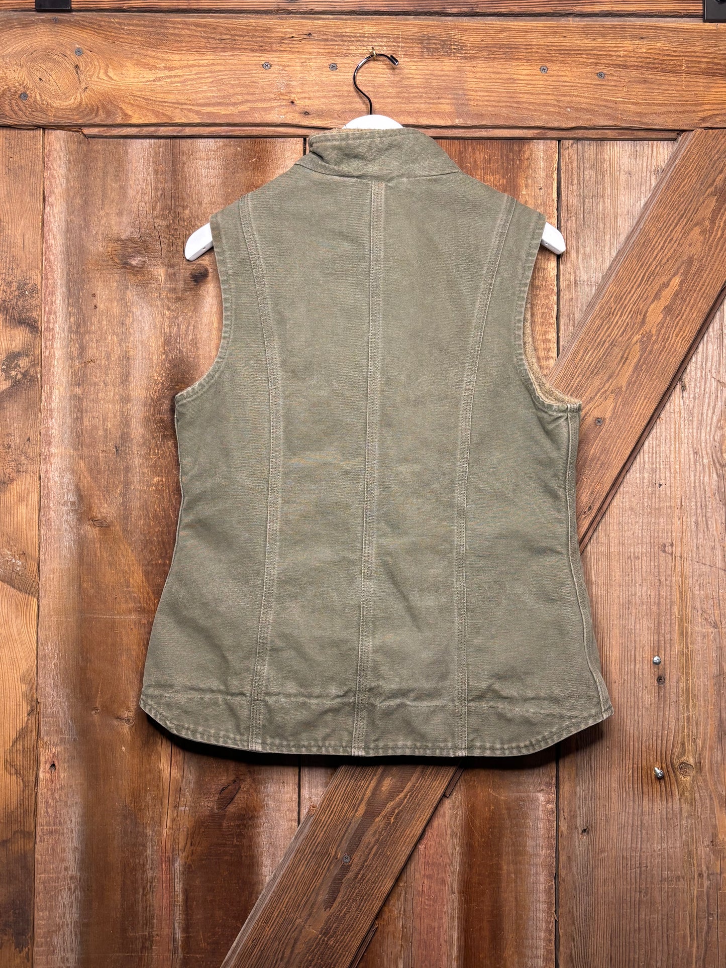 vtg Olive Carhartt Lined Vest
