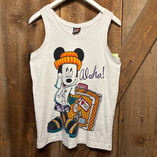 vtg Mickey Aloha Tank Top M