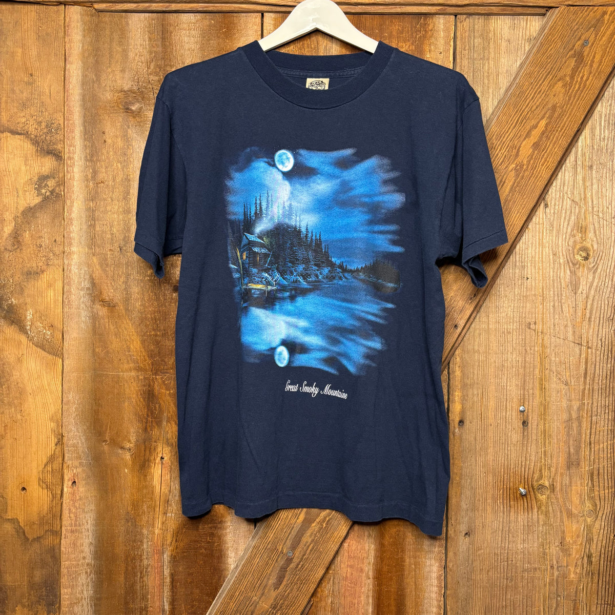 1990s Smokey Mountains Night Lake