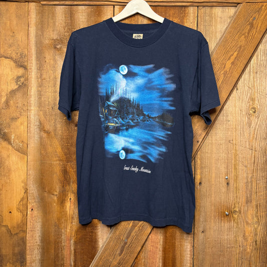 1990s Smokey Mountains Night Lake