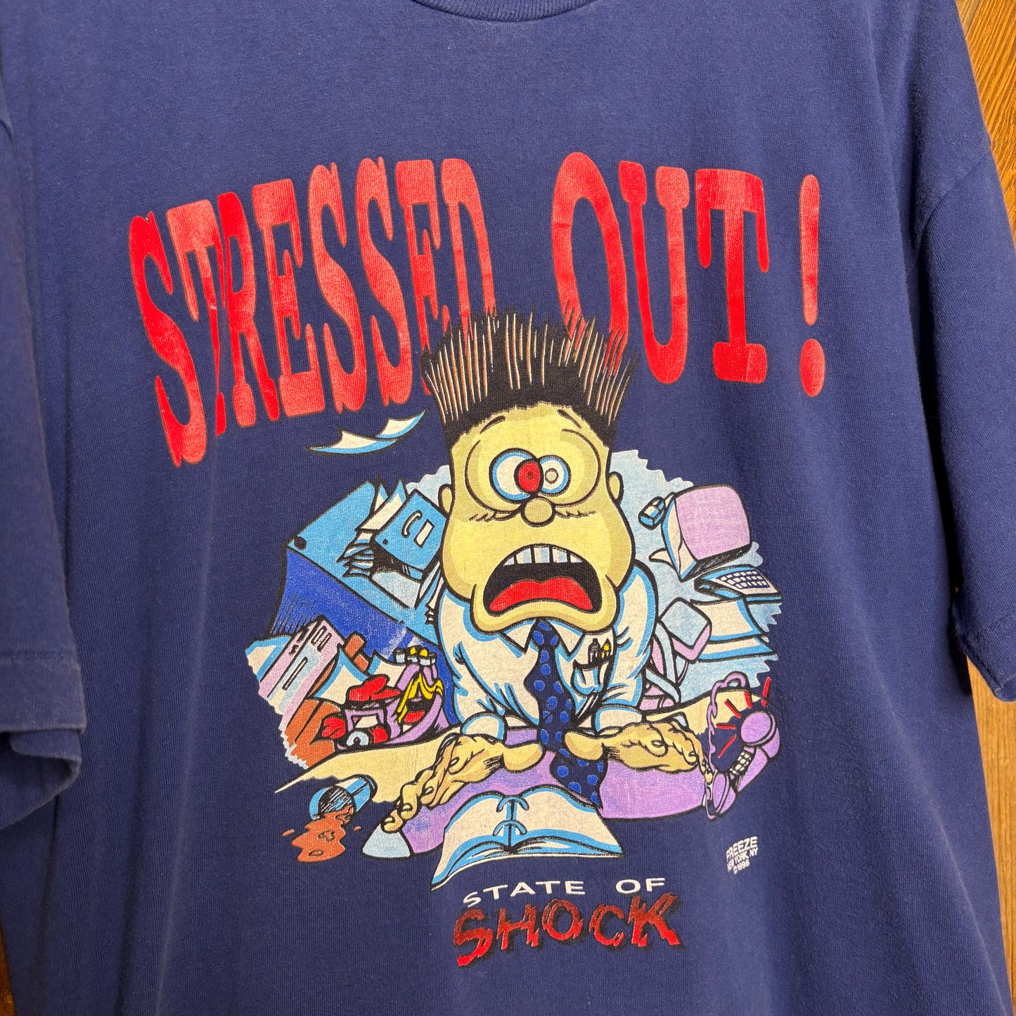 1996 State Of Shock Stresses Out Tee XL