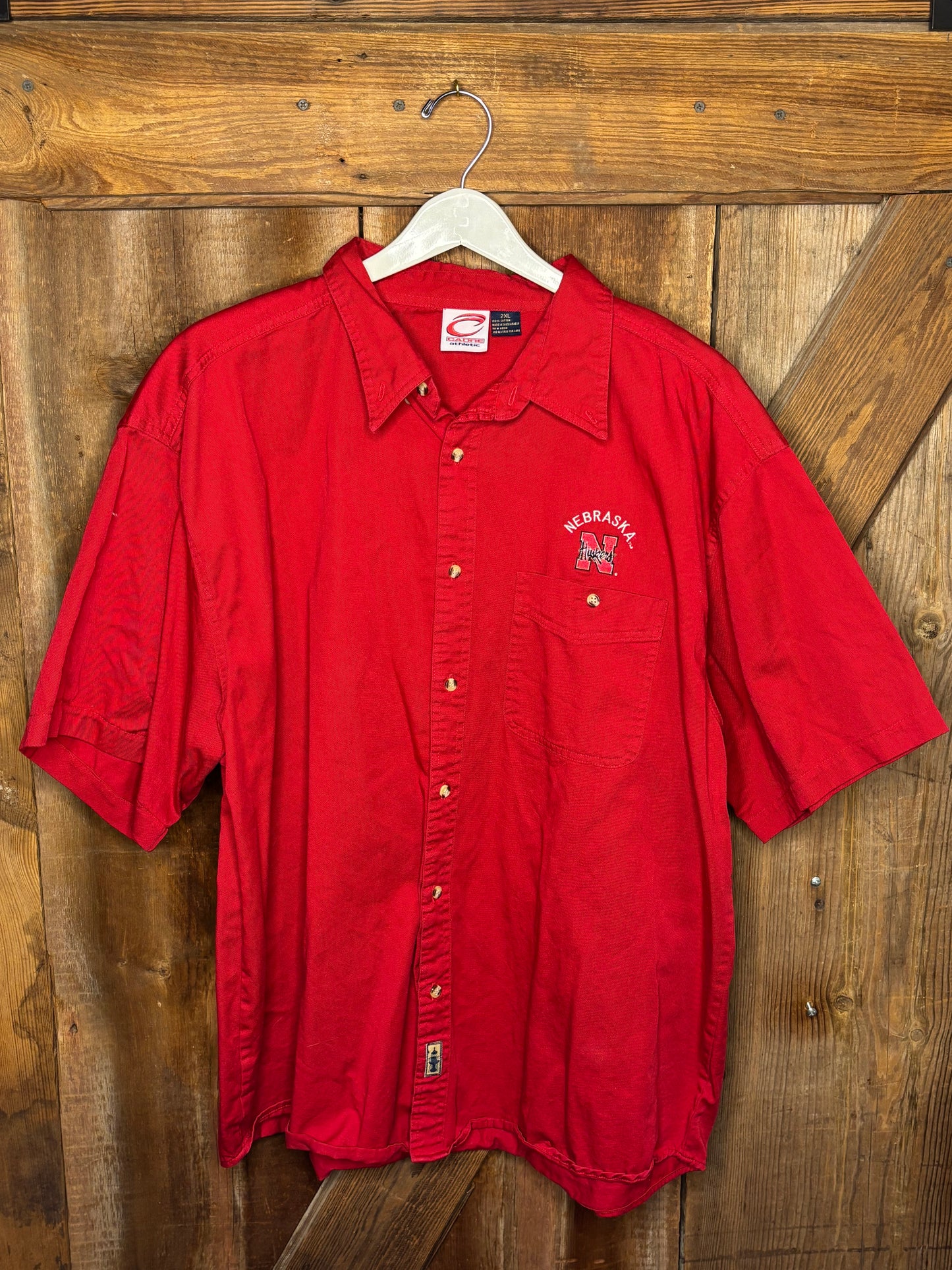 1990's NE Embroidered SS Button Up