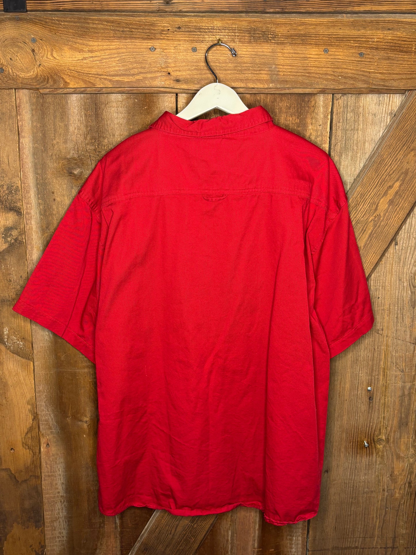 1990's NE Embroidered SS Button Up