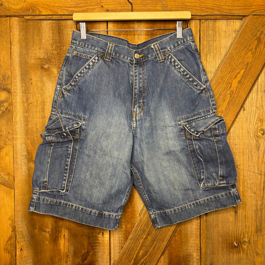 Levis Cargo Jorts Dark Wash