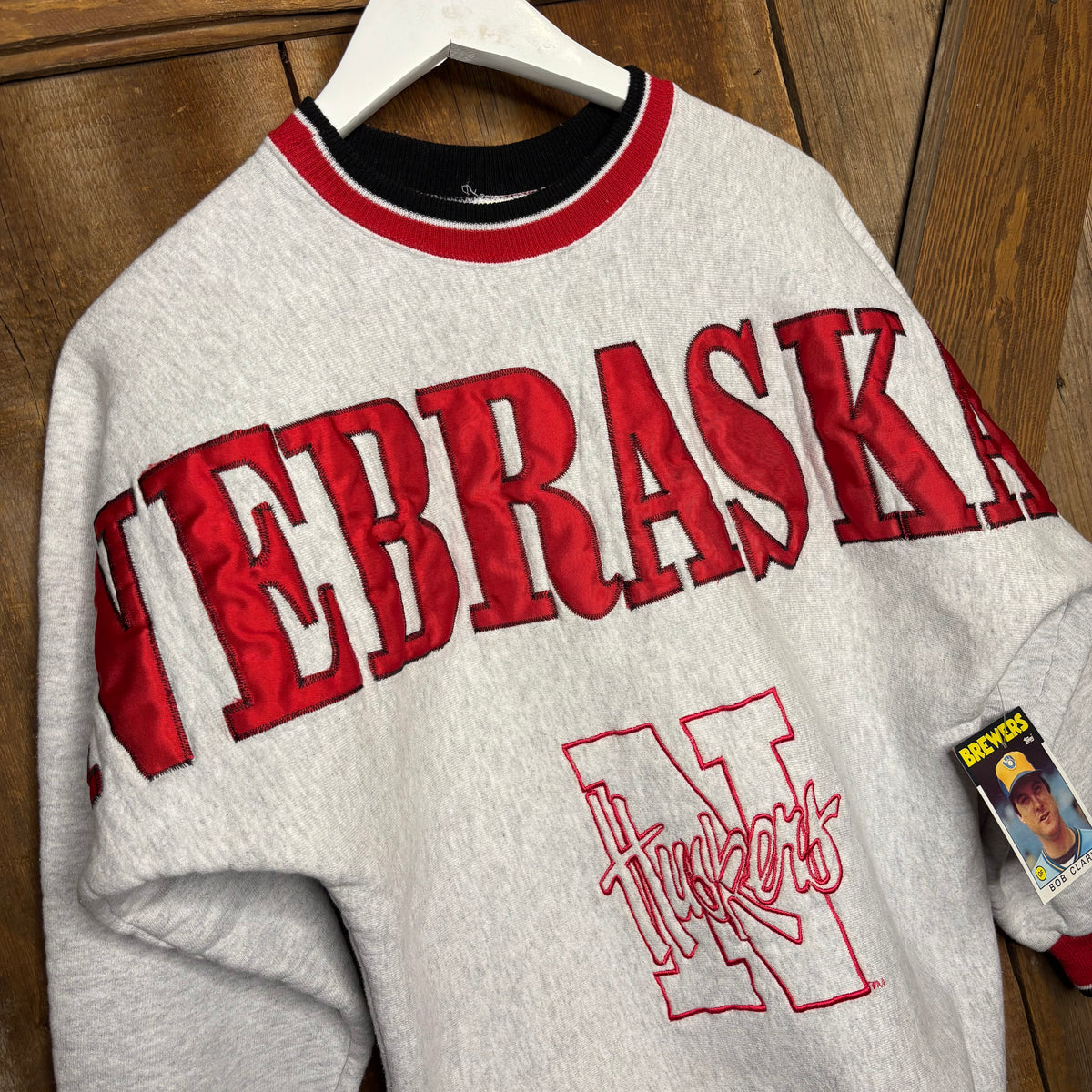 90s  Nebraska Spellout Crewneck