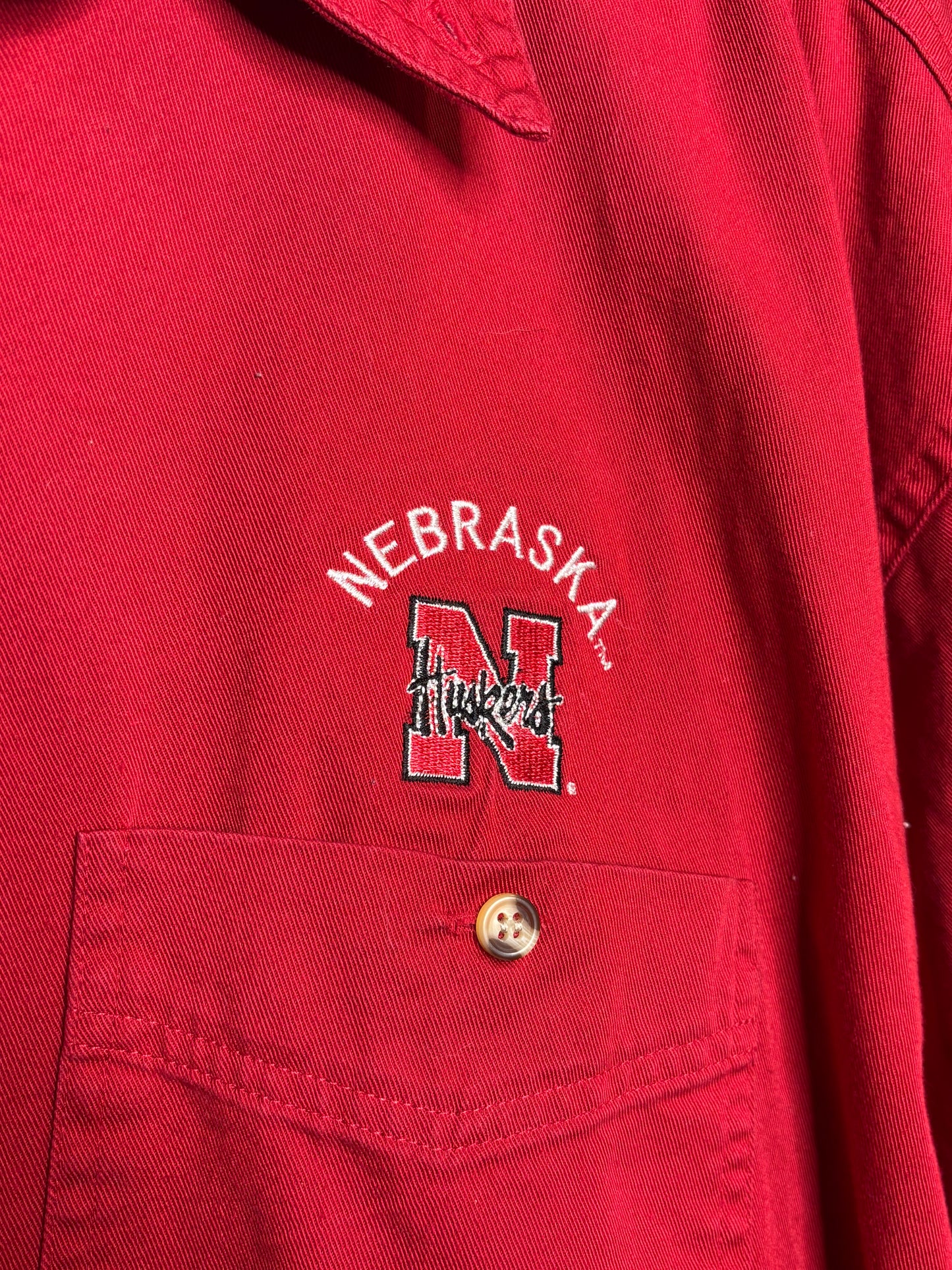 1990's NE Embroidered SS Button Up