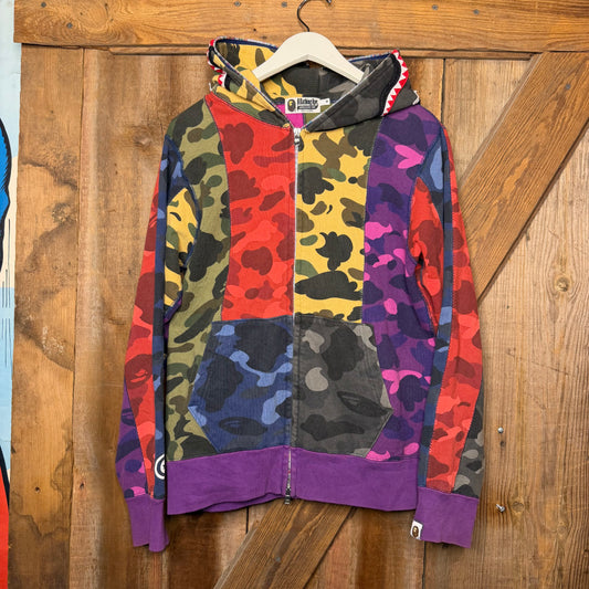 Bape  Crazy Camo Shark Zip Up Hoodie