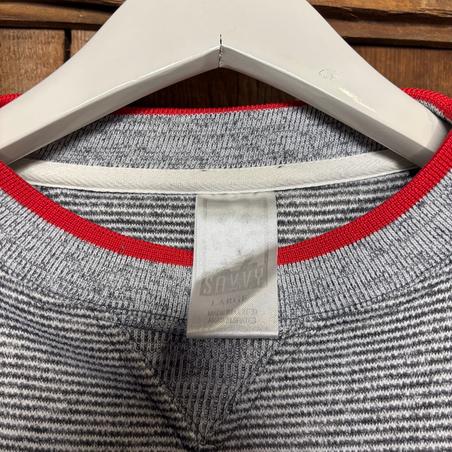 90s Stripped Nebraska Crewneck