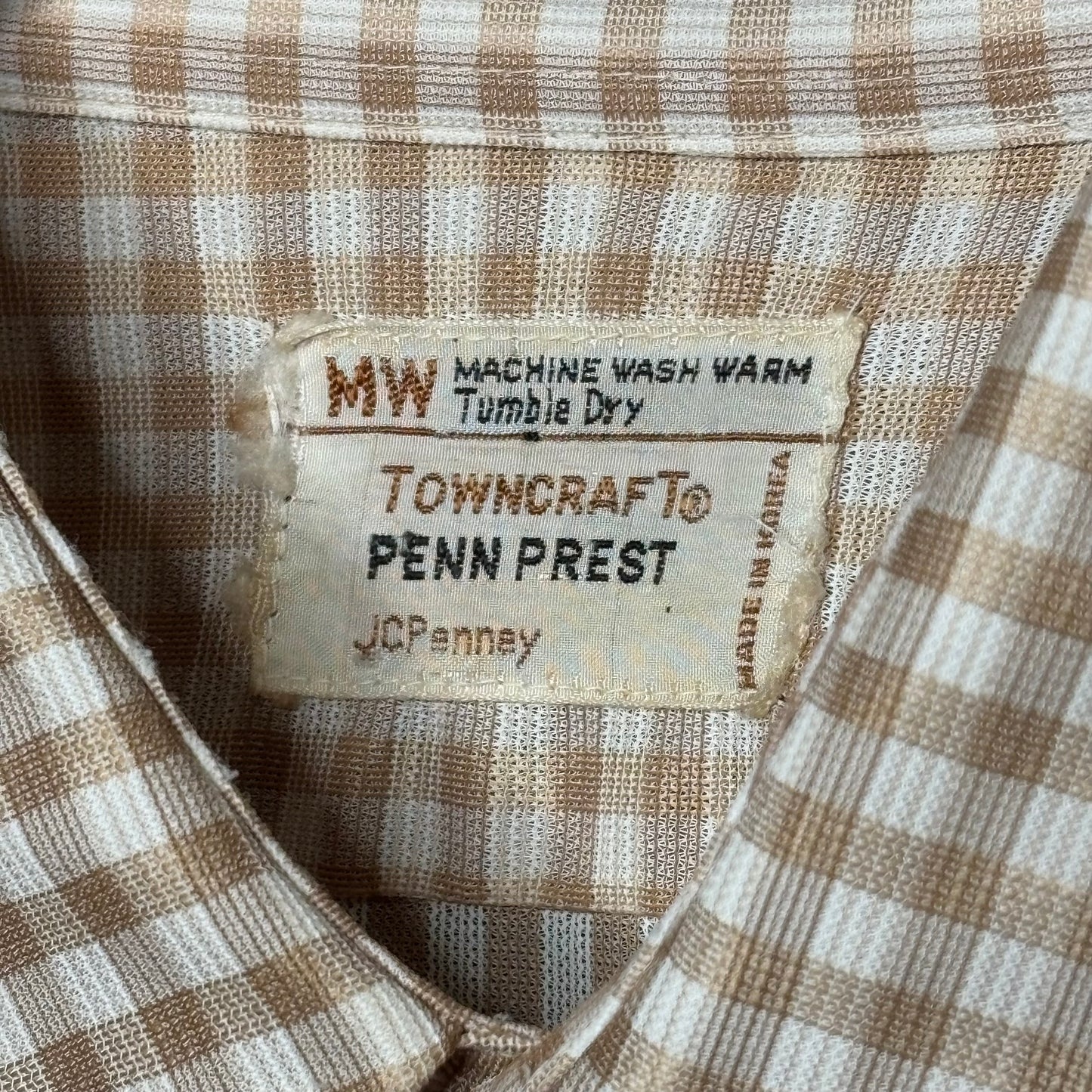 70s JCPenney Towncraft Gigham Shirt