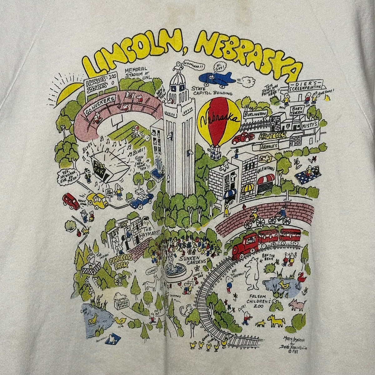 1988 Linclon Map Crewneck
