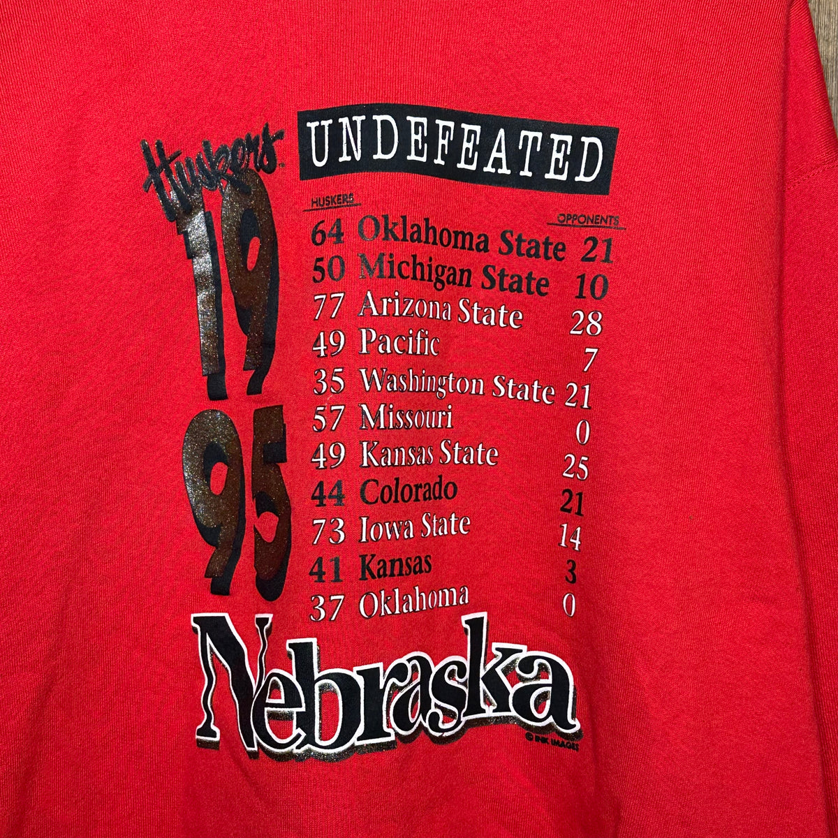 1995 Huskers Undefeated Crewneck