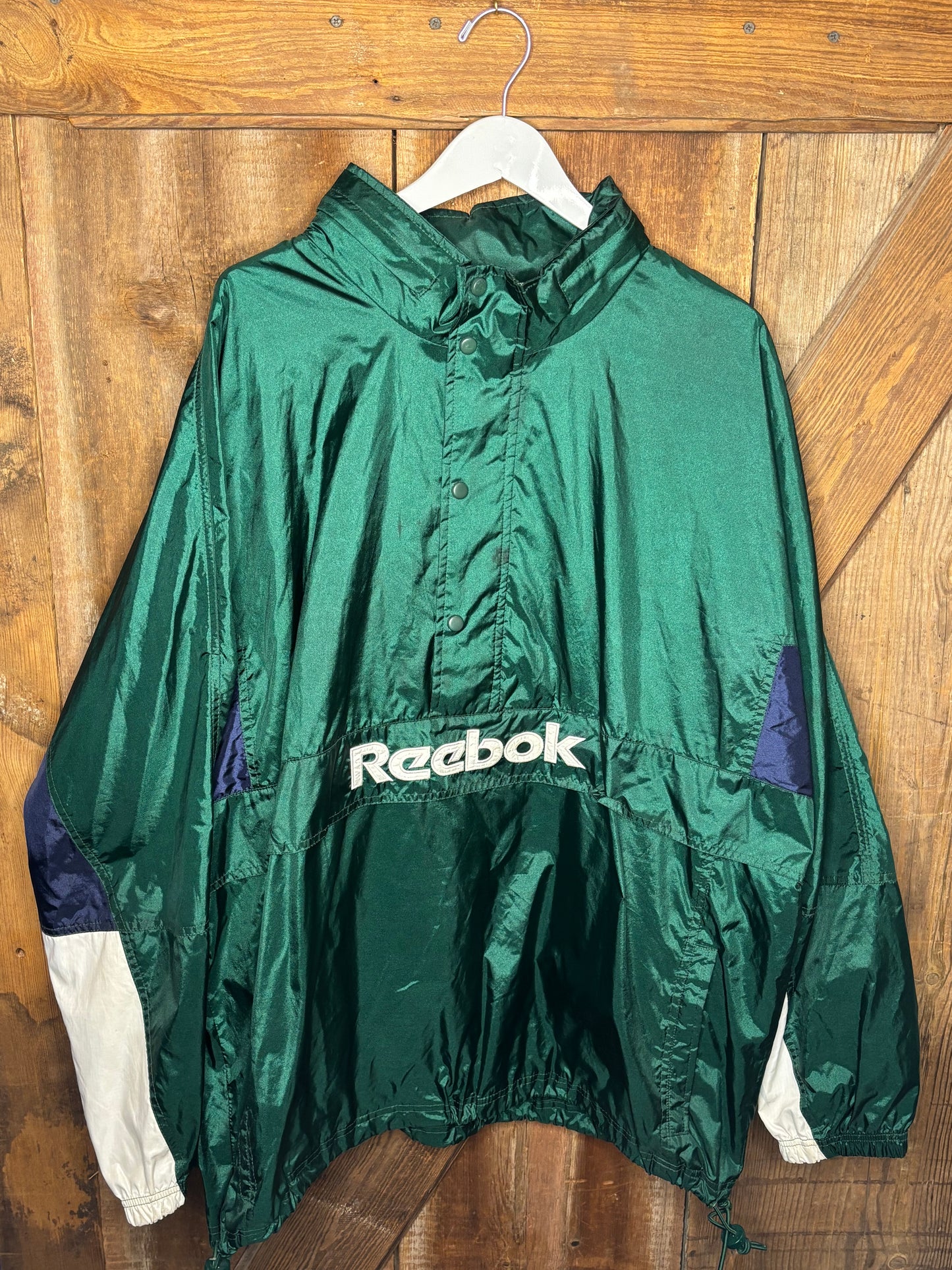 1990's Reebok 1/2 Snap Windbreaker