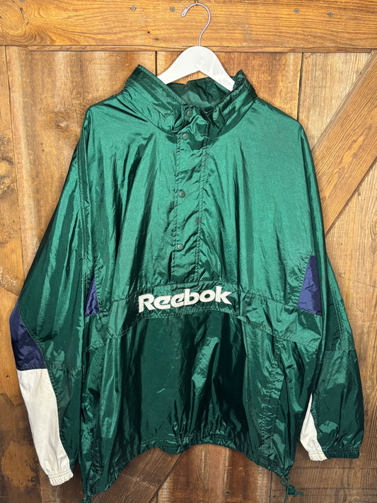 1990's Reebok 1/2 Snap Windbreaker