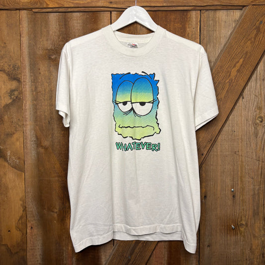 vtg Green & Blue Guy Whatever! Tee L