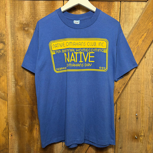 vtg native Omahans Tee L