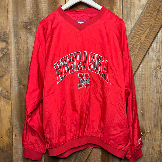 Nebraska Arch Logo V Neck Pullover