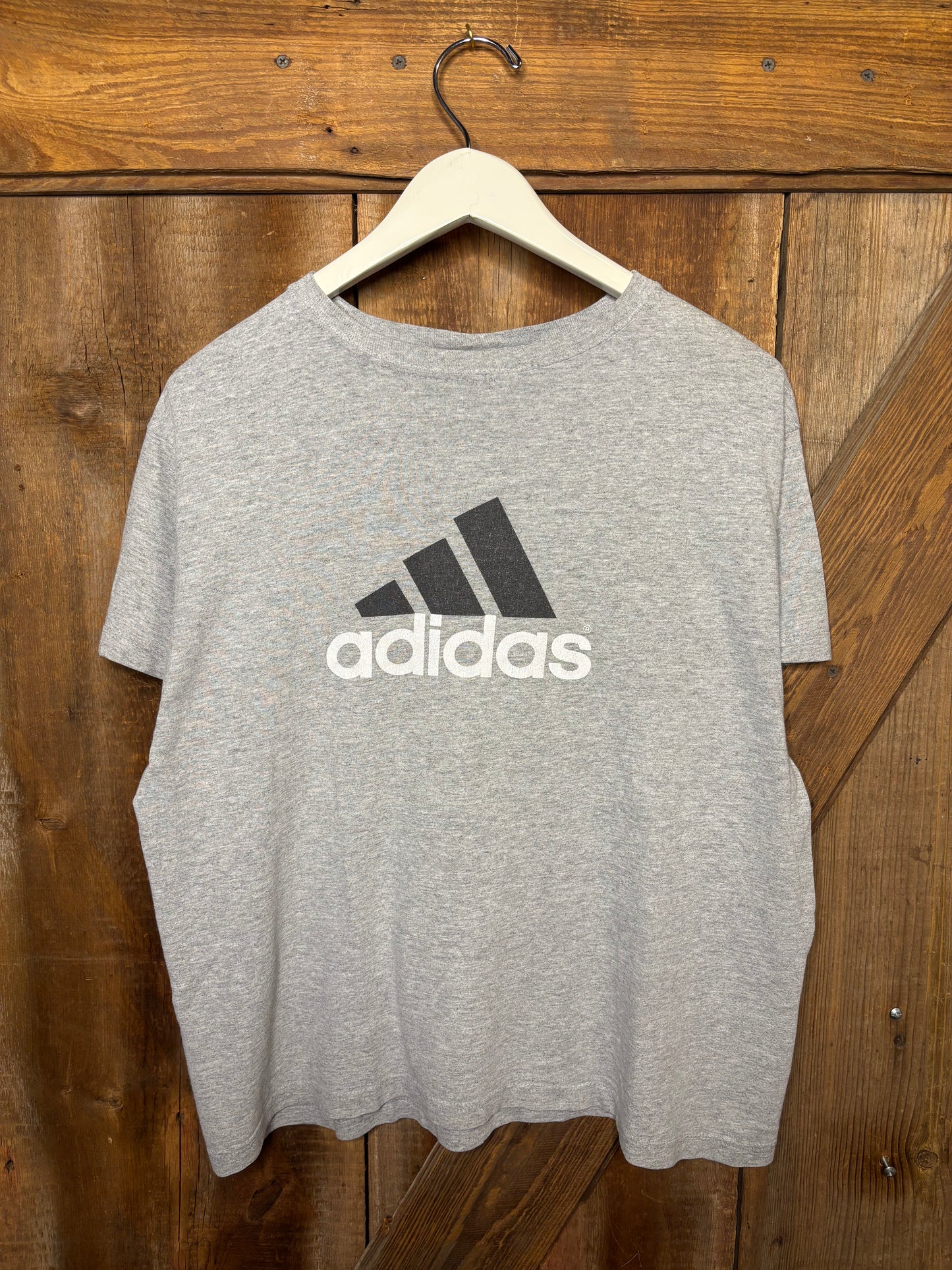 vtg Adidas Big Logo Grey M