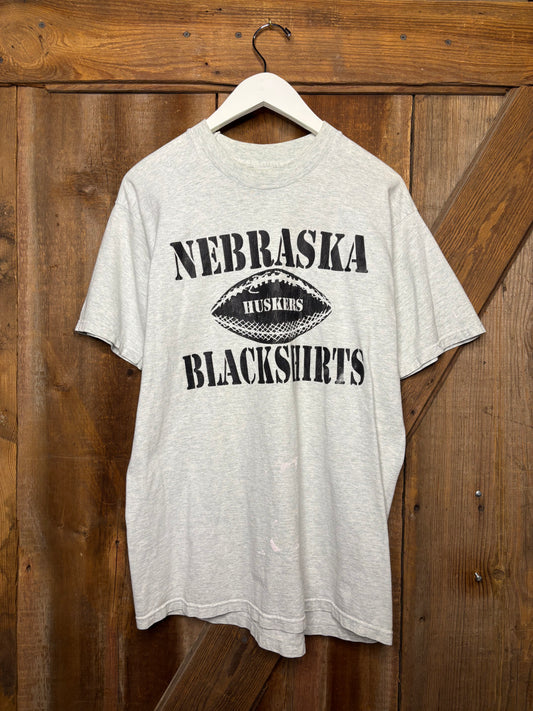 y2k Nebraska Blackshirts Stencil