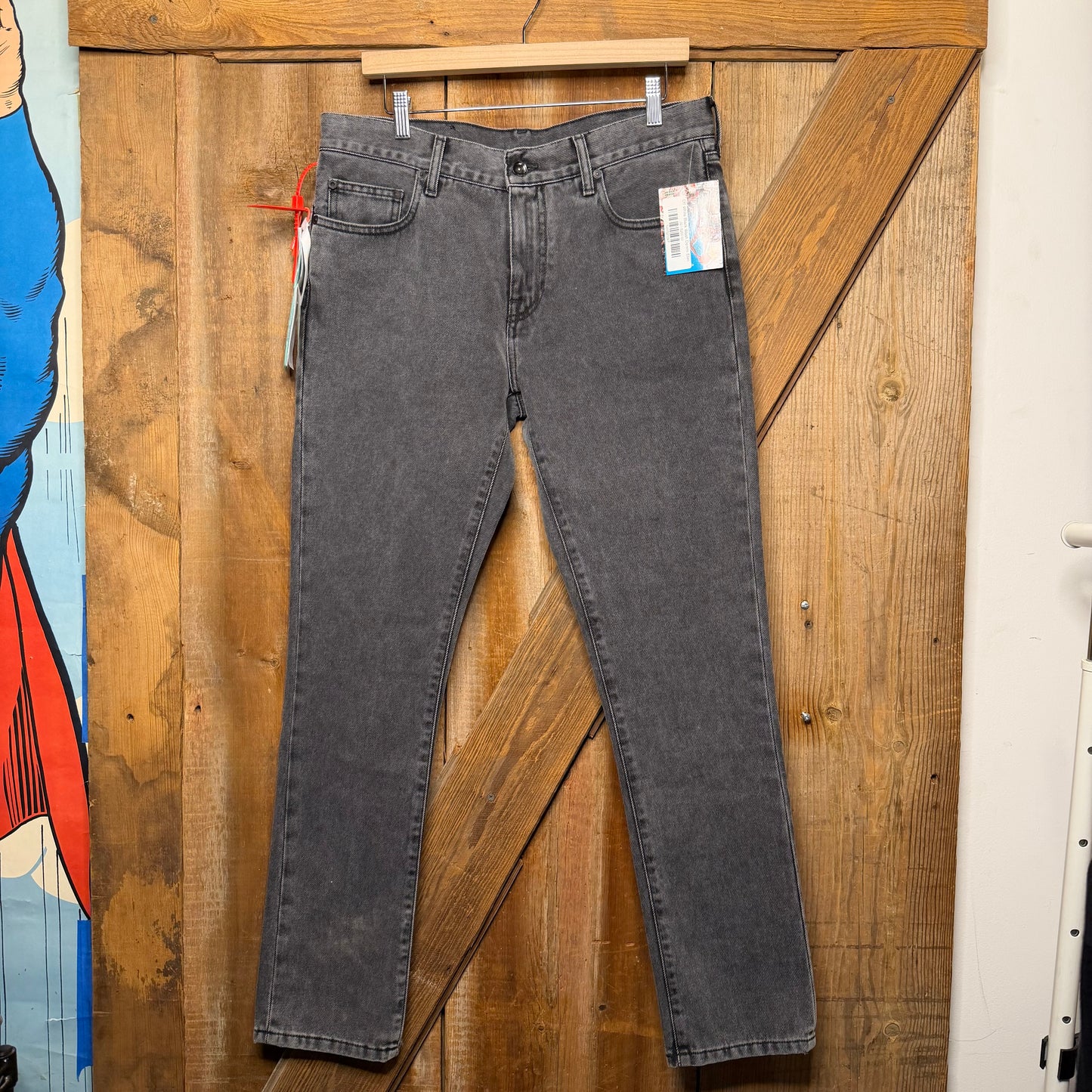 Off White Black Wash Denim Slim