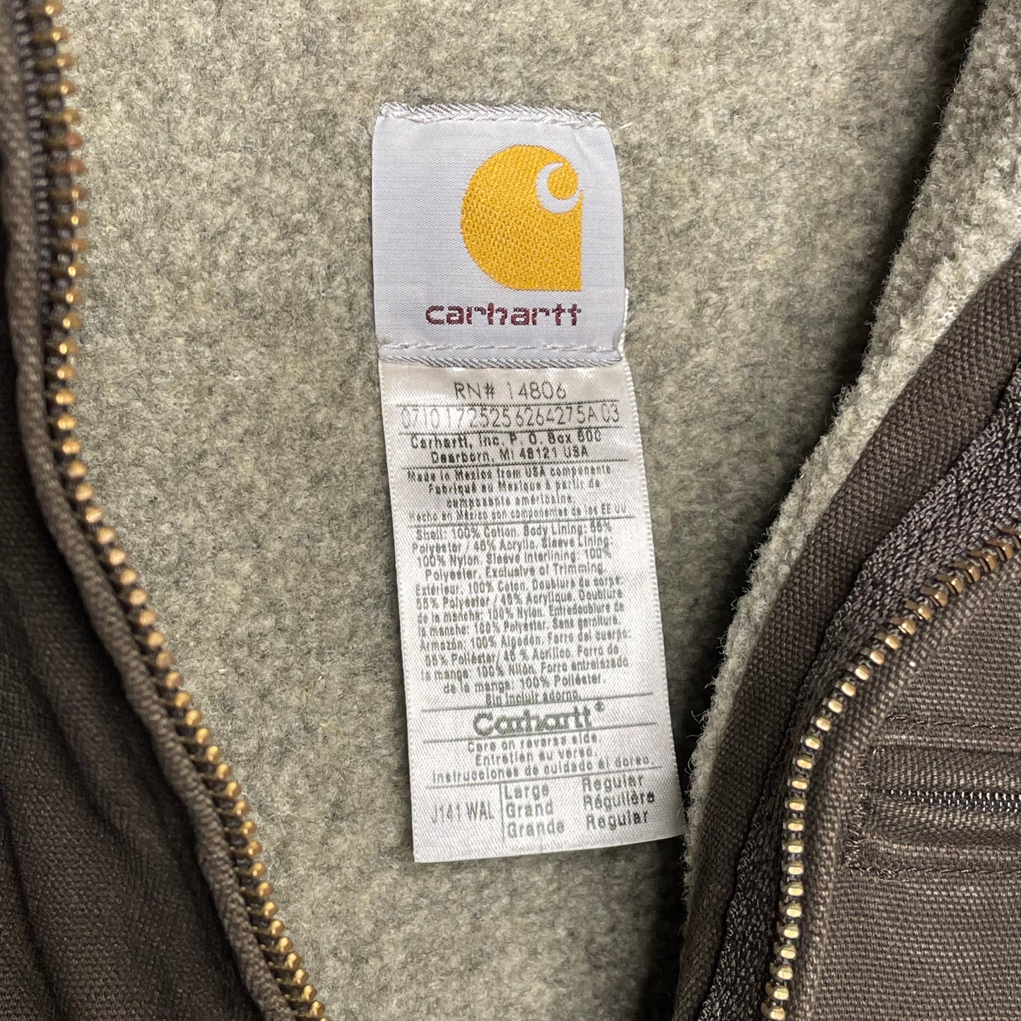 y2k Carhartt Hooded Jacket Brown