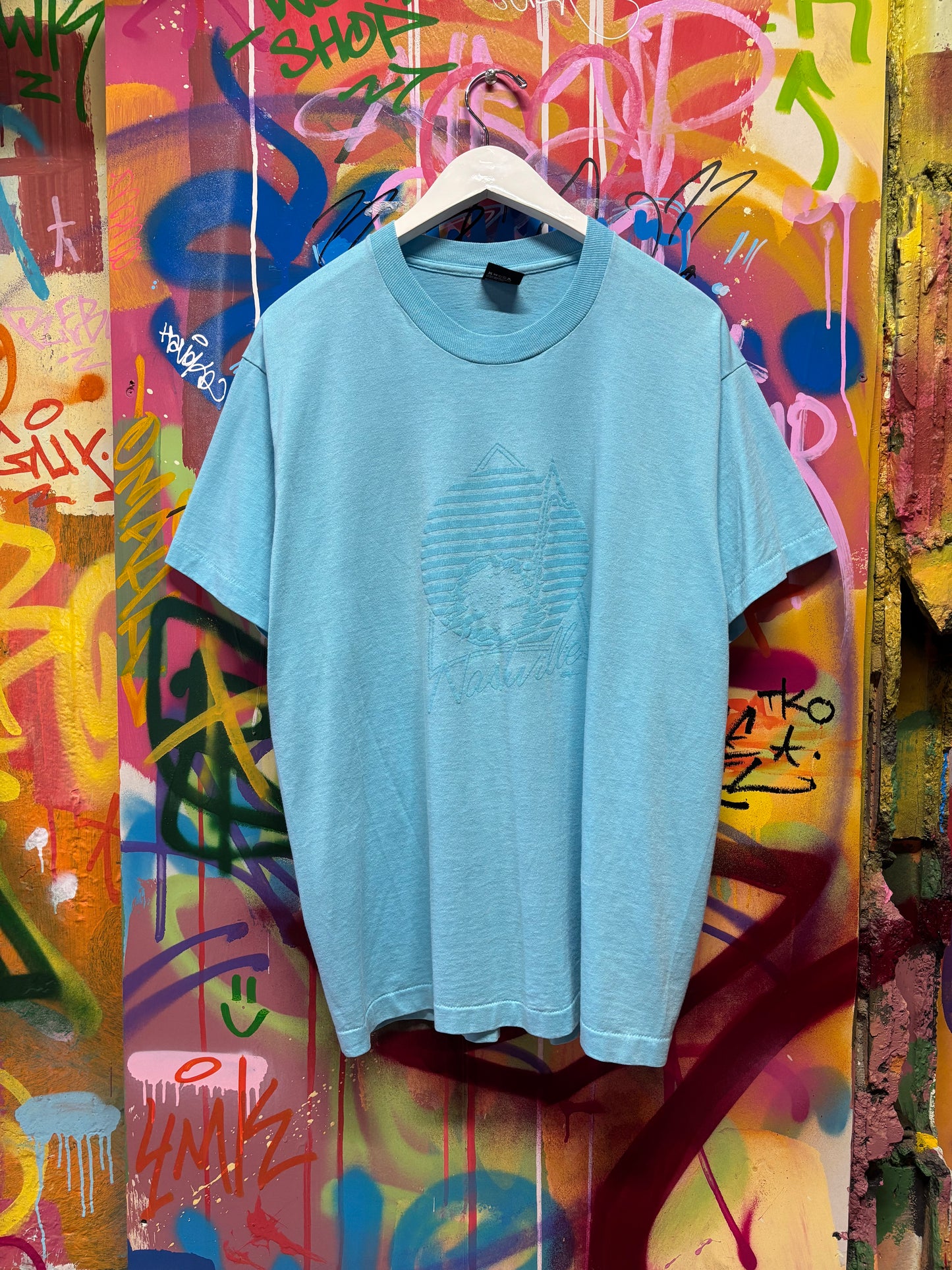 vtg Nashville Blue Tee XL