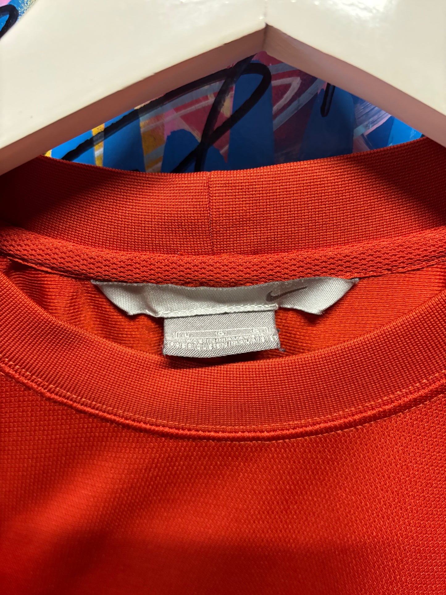 y2k Nike Red Jersey Tee L