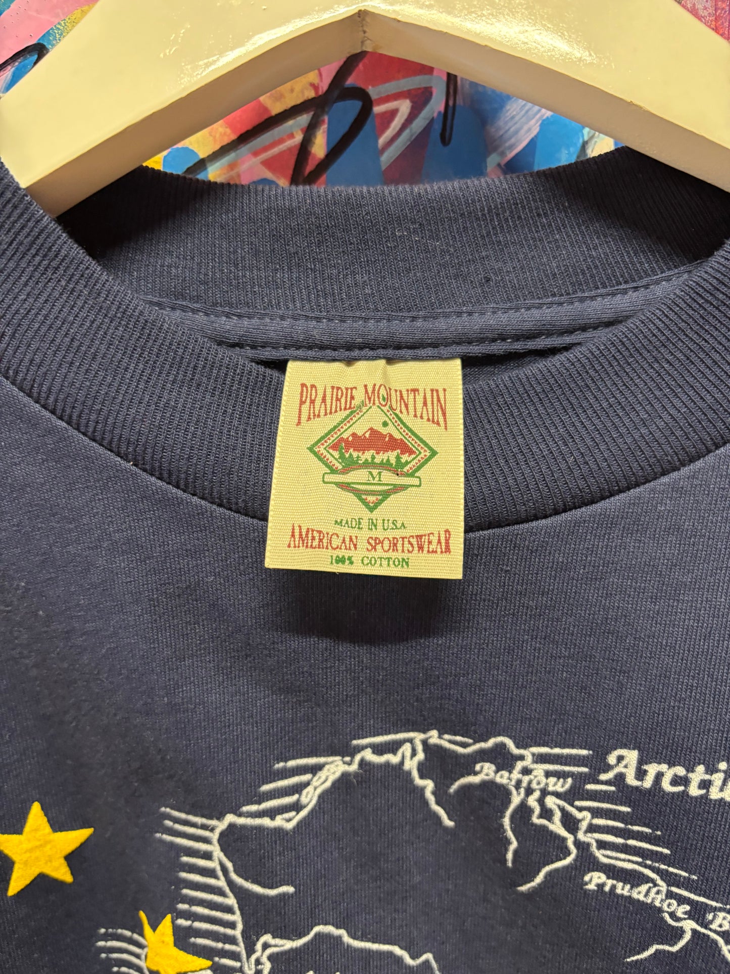 vtg Alaska Map Tee M
