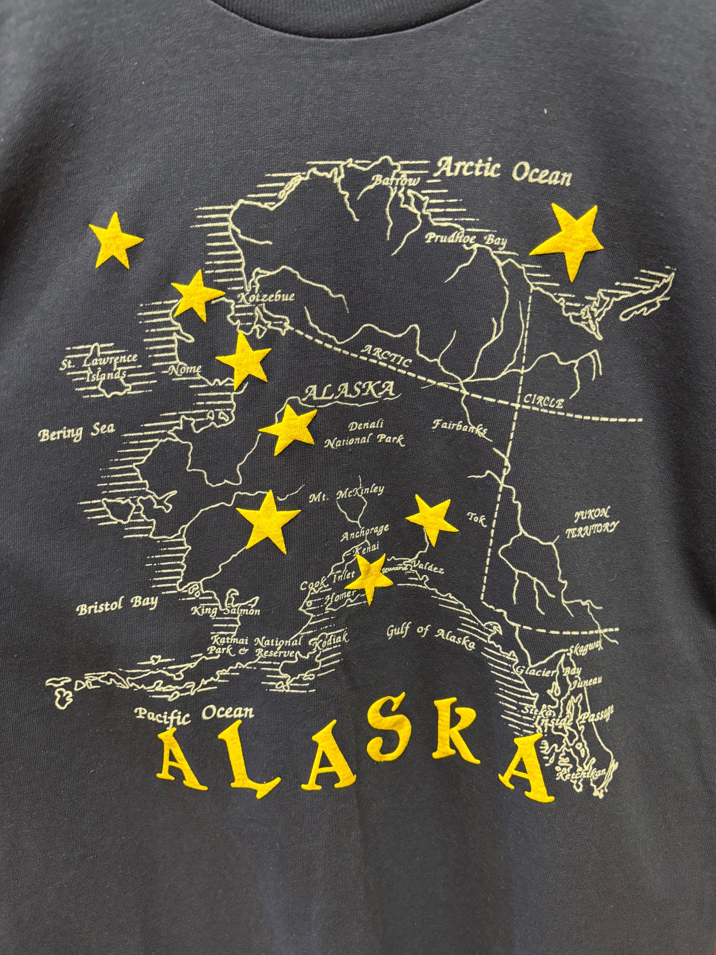 vtg Alaska Map Tee M