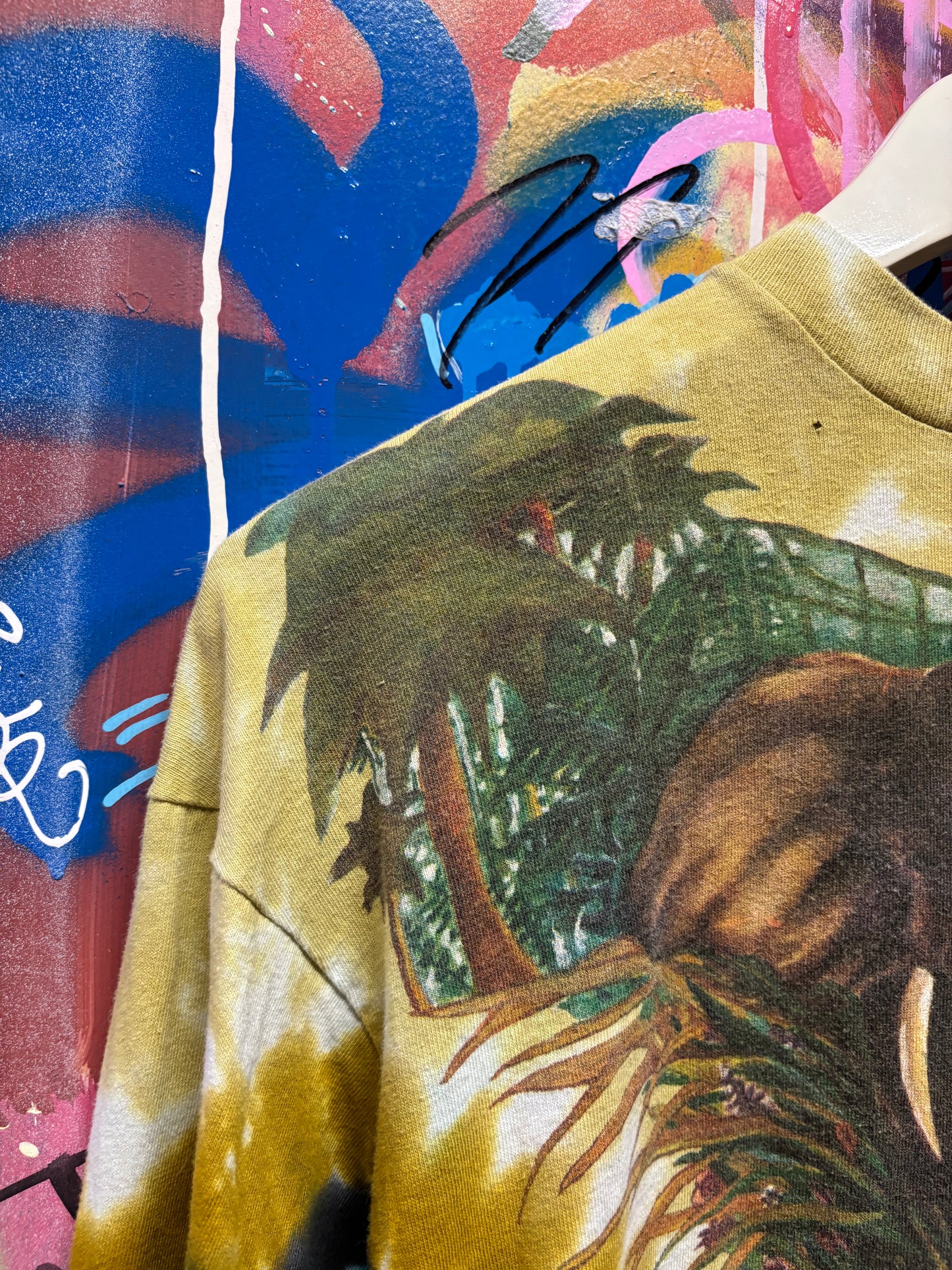 vtg 1990 Liquid Blue Elephant Tee L (fits M)