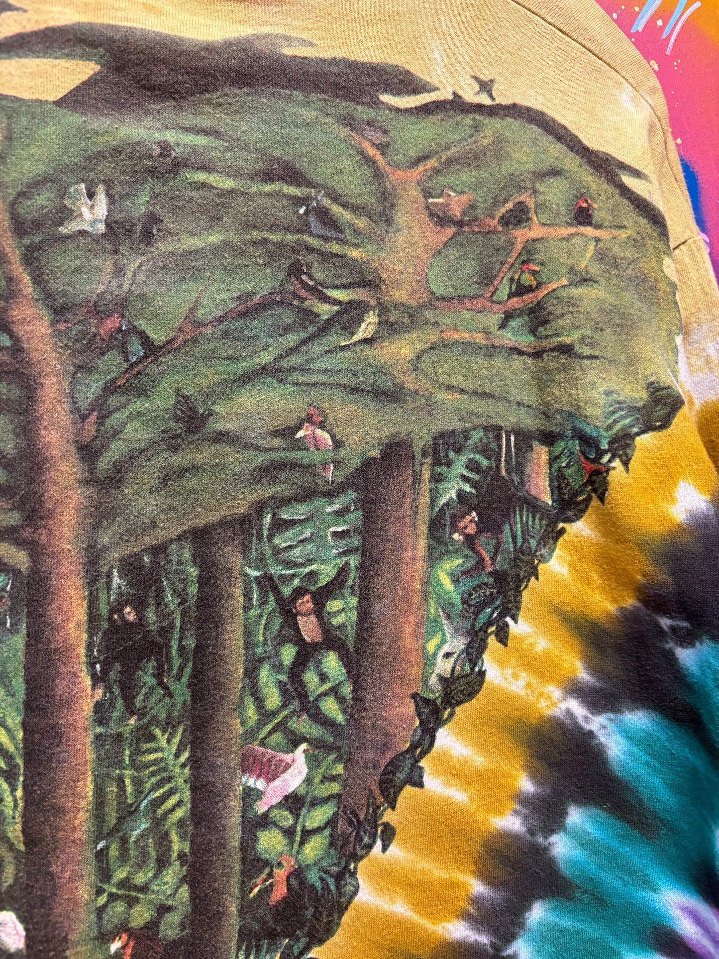 vtg 1990 Liquid Blue Elephant Tee L (fits M)