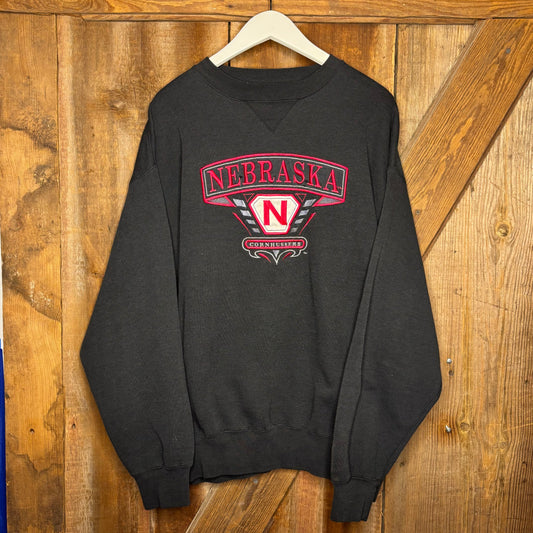 y2k Nebraska Embroidered Crewneck
