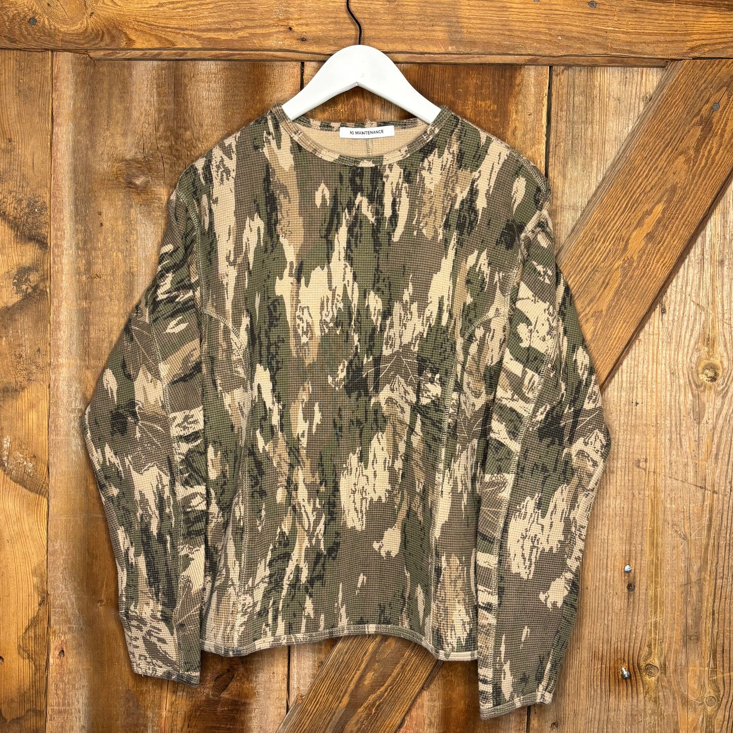 No Maintenance Waffle Thermal Long Sleeve Camo
