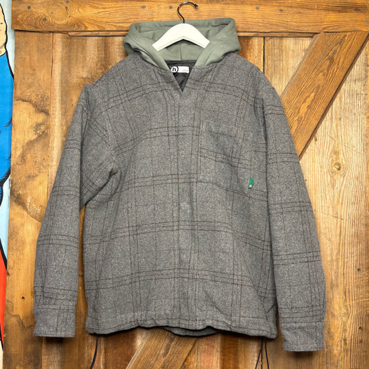 Hidden NY Hooded Button Up Fleece Flannel