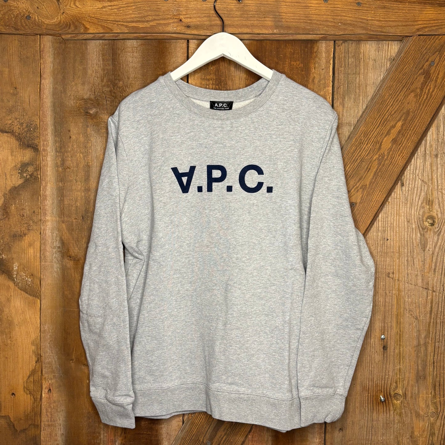 A.P.C. Velour Logo Crewneck